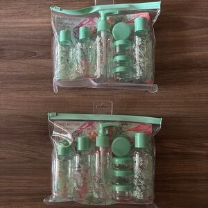 Two travel bottles set